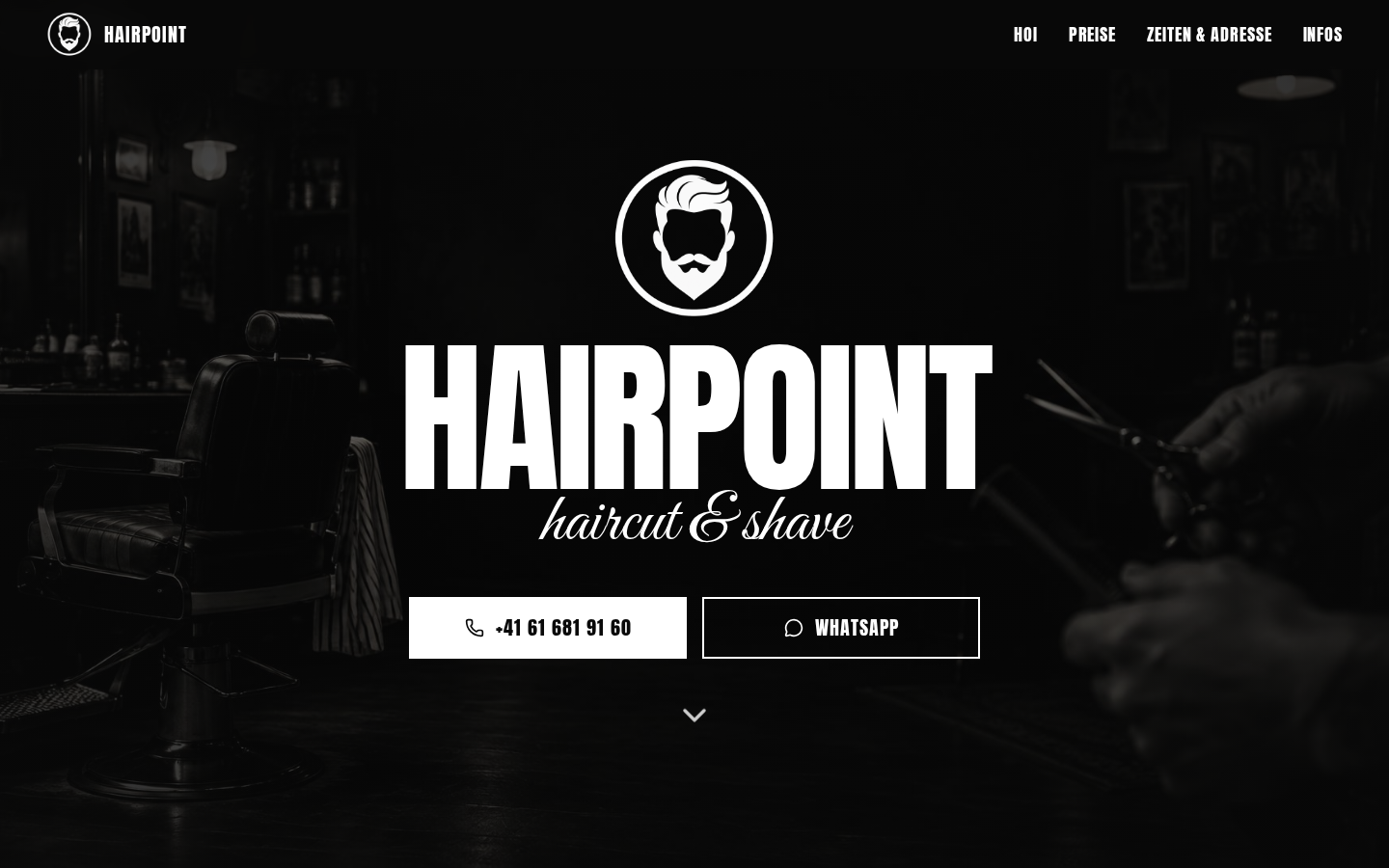 Website-Vorschau Hairpoint Basel